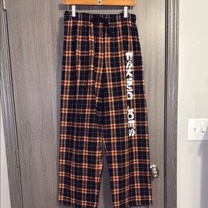 Eskimo Joes Unisex Black and Orange Plaid Pajama Pants Size Medium NWOT